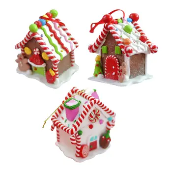 Rășină de Crăciun Casa Figurine in Miniatura Ornament pentru vitrine de Magazin Delicate