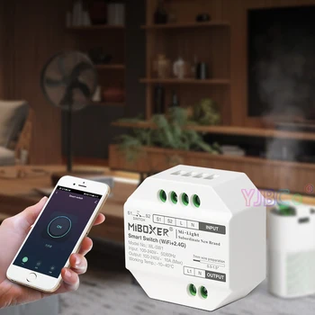 Miboxer 2.4 G WiFi Smart Switch on și off dimmer voce,Google Asistent/Tuya aplicație de control de echipamente electrice de Lumină LED-uri