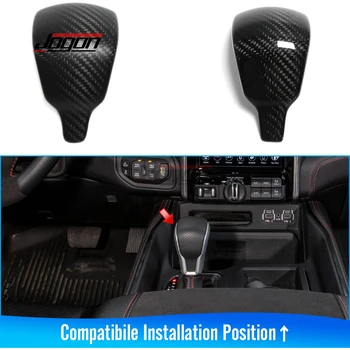 Lucios & Mat Carbon Interior Auto Gear Shift Knob Cap Capac Panou Autocolant Tapiterie Pentru Dodge RAM 1500 TRX 2019 2020 2021 2022 2023