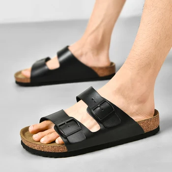 WEH Vara Noi de Origine Non-Alunecare de Papuci Flip-Flops Bărbați în aer liber Sandale Plate Om Acasă Interioară, Tobogane Respirabil Baie de Pantofi de Plaja