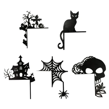 Siluete Negre Toc De Ușă Decoruri De Halloween Tocului Straniu Ornamente