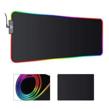 RGB Luminos Pur Negru Mouse Pad Îngroșat Mouse Pad Masă Mare Pad Criptate Non-alunecare Rece foarte Mare de E-sport Joc Birou