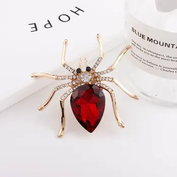 Moda Cristal Zircon Spider Brosa Farmecul Rafinat Stras Femei Insecte Ace Petrecere De Nunta Ornament Accesorii Bijuterii