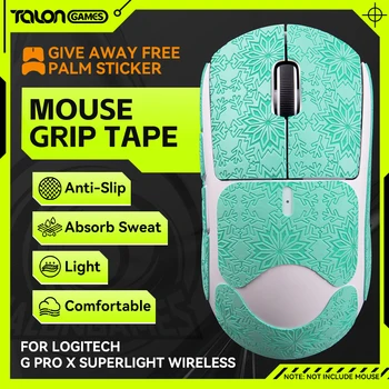TALONGAMES Mouse-Banda de Prindere SnowPattern Pentru Logitech G PRO X Superlight,Palm Sudoare de Absorbție, All Inclusive Anti-Alunecare Banda Verde