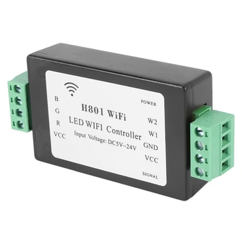5X H801 RGBW LED-uri WIFI Controller LED RGB Controller-DC5-24V Intrare Pentru 5050 3528 SMD 2835 Benzi cu LED-uri de Lumină de Bandă Panglică
