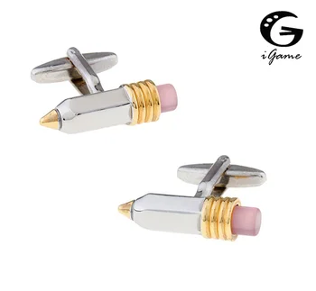 iGame New Sosire Creion butoni de Aur de Culoare Placare Alama Material Bărbați franceză Butoni Transport Gratuit
