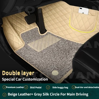 Personalizate Dublu-strat Principal de Conducere Auto din Piele Buclă de Sârmă Mat De 100% Pentru Lsuzu Toate Modelele CCM D-MAX Mu-X Accesorii Auto CarpetCover