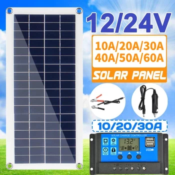 Portabil 300W Solare Flexibile Panel Kit 12V Comutator USB Interfață de Încărcare Solar Bord Cu Controler Impermeabil Celule Solare