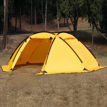 3-4 Persoane în aer liber Camping Cort 210T Poliester Tesatura Dublu Strat Impermeabil Ultralight 4 Sezon Turistic Cort