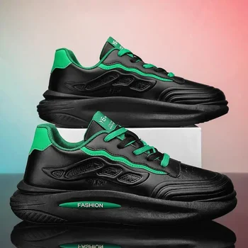 Toamna Pantofi pentru Bărbați Negru Barbati Pantofi Casual din Piele Confruntă Rezistent la Uzura 2023 Nou Sport de Agrement Pantofi