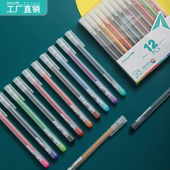 12 culoare pix mână cont pen evidenția drăguț pix cu gel set retro multicolor minimalism creative Jurnalul mână cont pen