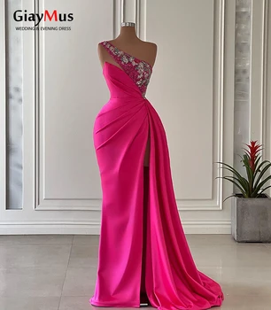 GiayMus Elegant Rose Red Sirena Rochii de Seara 2023 Mare Fantă Rochie de seara pentru Doamne Petrecere de Nunta Rochii de Vestidos De Noche