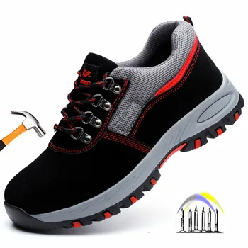 indestructibil pantofi de lucru anti scânteie pantofi oameni de securitate Anti-puncție Pantofi de protecție anti zdrobitor de Muncă Adidași cu steel toe