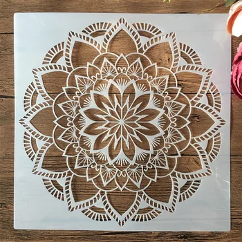 30*30cm Geometrie Mandala Stratificat Rotund DIY Stratificare Sabloane Pictura Album de Colorat Relief Album Decorative Șablon