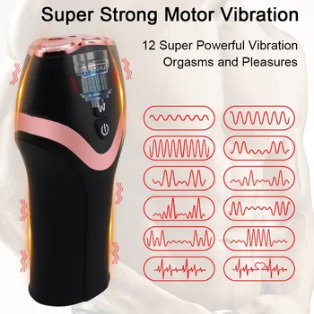 Glandul Vibrator 12 Moduri de Masaj Penis Practicanta de sex Masculin Masturbator Ejaculare Întârziere Ultimul Antrenor Adult Erotic Jucarii Sexuale pentru Barbati