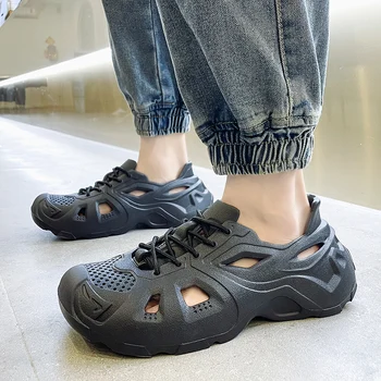 Moda pentru bărbați Papuci de Plajă de Vară Ourdoor Tobogane de Gradina Slipers de Înaltă Calitate, Platforma de Catâri Pantofi de Acasă Flats Sandale Pentru bărbați