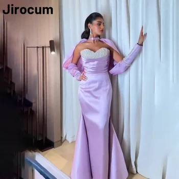 Jirocum Sirena cu Margele Rochie de Bal pentru Femei Dragă Curea Jacheta Cutat Partid Rochie de Seara Etaj Lungime Formale Rochii de Ocazie