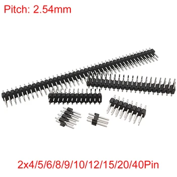 10buc 2.54 mm 2x4/5/6/8/9/10/12/15/20/40Pin Rând Dublu Masculin Separatiste PCB Bord Pin Header Banda Conector Pinheader Pentru Arduino