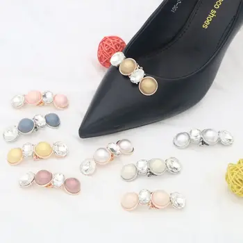 2 buc Moda Pearl Clemă cu Toc Stras Pantofi Clip Decorative Stralucitoare Clip de Pantofi de Decorare Farmec Cataramă Pentru Bride