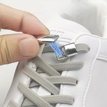 Elastic Nu-și lege Șireturile Semicerc Șireturi de Pantofi Pentru Copii și Adulți Șiret pentru Adidasi Rapid Leneș Blocare din Metal Șireturi de Pantofi Siruri de caractere