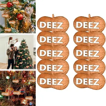 Acrilice Deez Nuts Ornamente Durabil Amuzant Noutate Pom De Crăciun Agățat Decoratiuni De Craciun Alune Ornament
