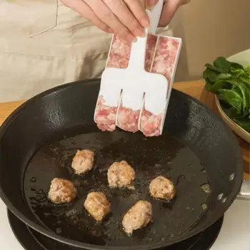 3Rows Perisoare Filtru Rotund Pește carne de vită Mingea Bile de Orez Face Mucegai de Gătit de Casă, Mucegai Carne Cuțit Clipuri Instrumente de Gadget-uri de Bucătărie