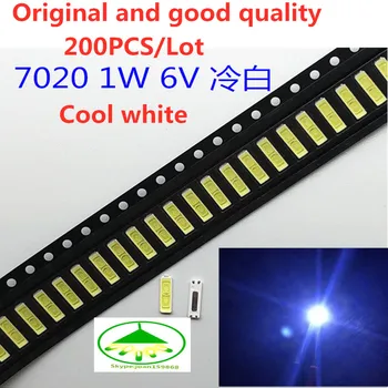 200pcs/Lot Originale și de bună calitate 7020 6V 1W 80MA alb Rece SMD Margele Lampa Bec LED-uri pentru TV LED Backlight Benzi de Reparare